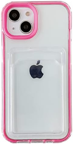 for iPhone 11 Pro case, Candy Color Card Holder Clear Shockproof Soft Compatible