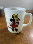 Vintage Anchor Hocking Disney Pepsi Minnie Mouse  white milk glass coffee mug
