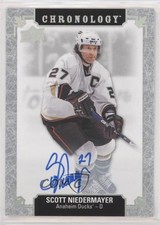 2018-19 Upper Deck Chronology Franchise History Scott Niedermayer Auto HOF 2u9