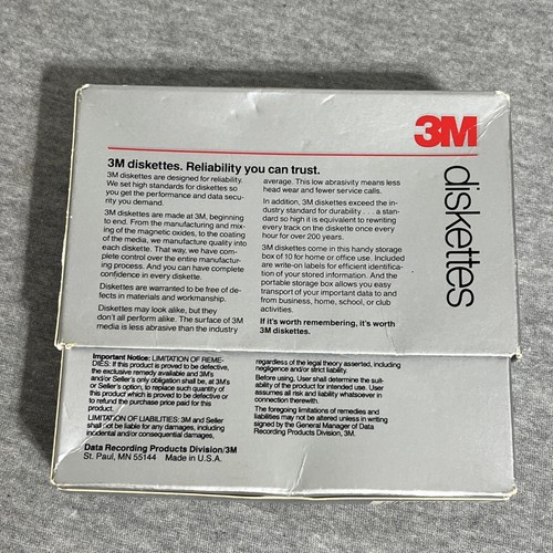 Floppy Disk 13pk 3M SS, DD, RH Double Sided Density Diskettes 5 1/4" Open Box - Photo 3/4