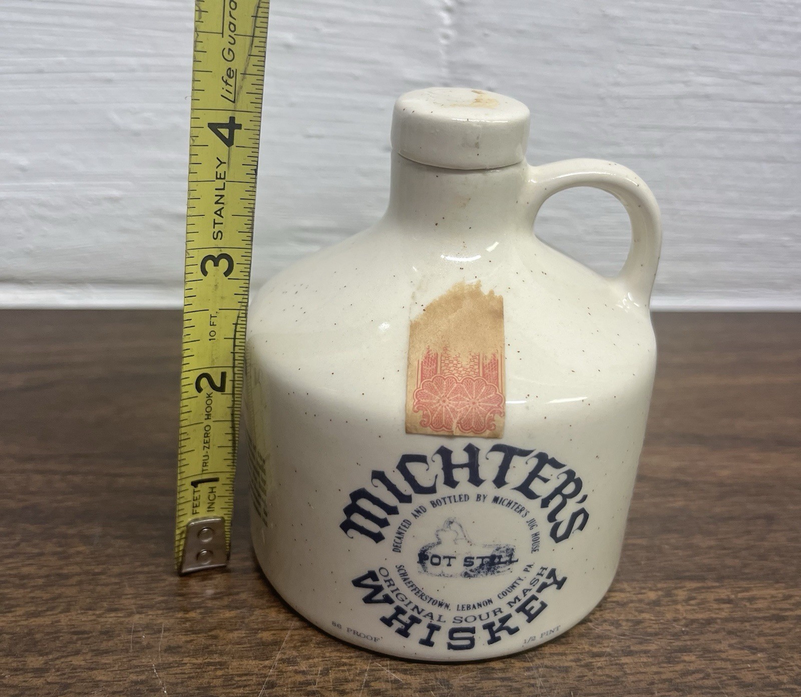 Vintage Michter’s Sour Mash Whiskey 1/2 Pint Decanter