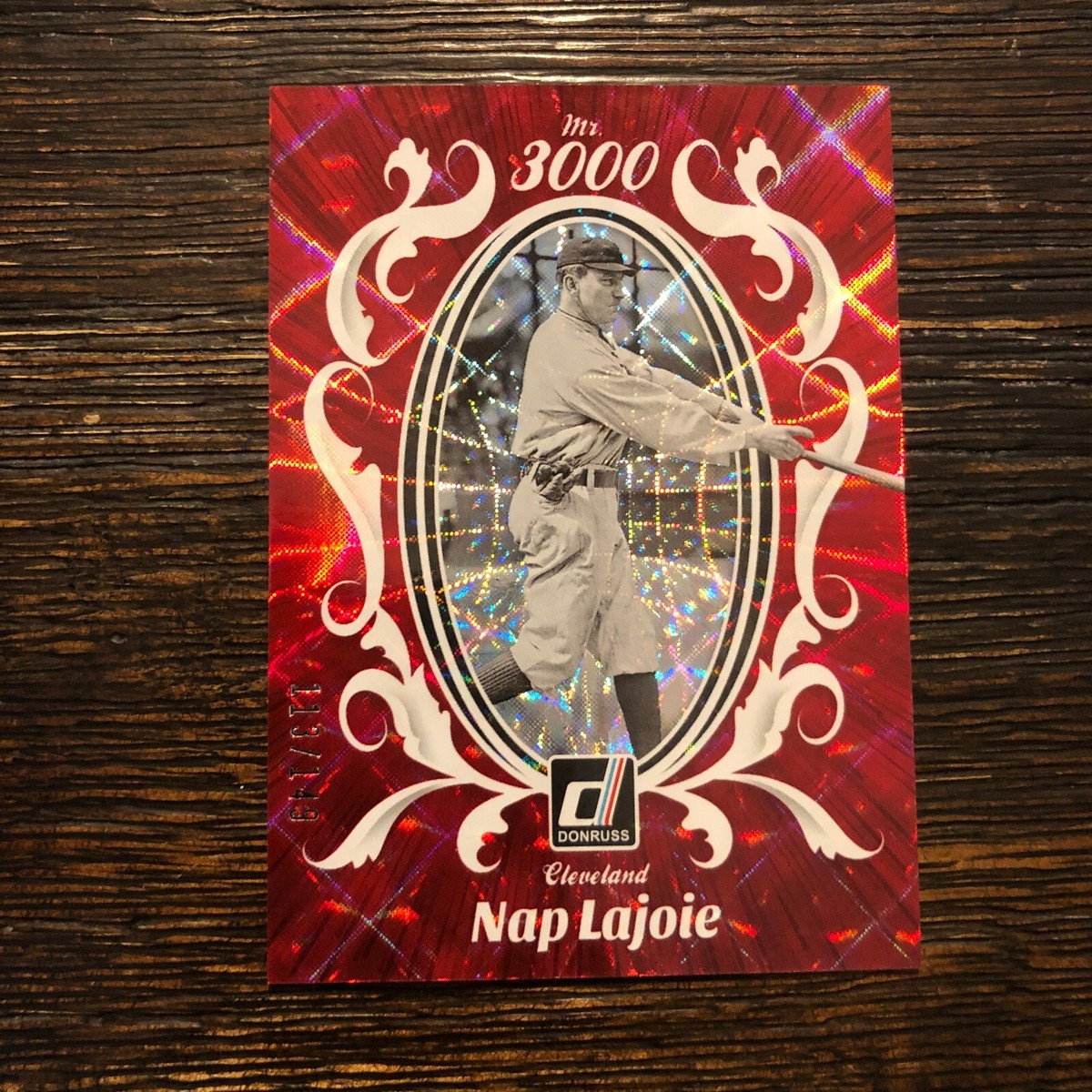 Nap Lajoie 2023 Panini Donruss Mr. 3000 Red Parallel /149 Card