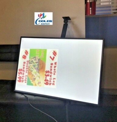 24 x 36 Ultra Slim Bright Menu Display Board Frame-Less Look Top Mount Adjust
