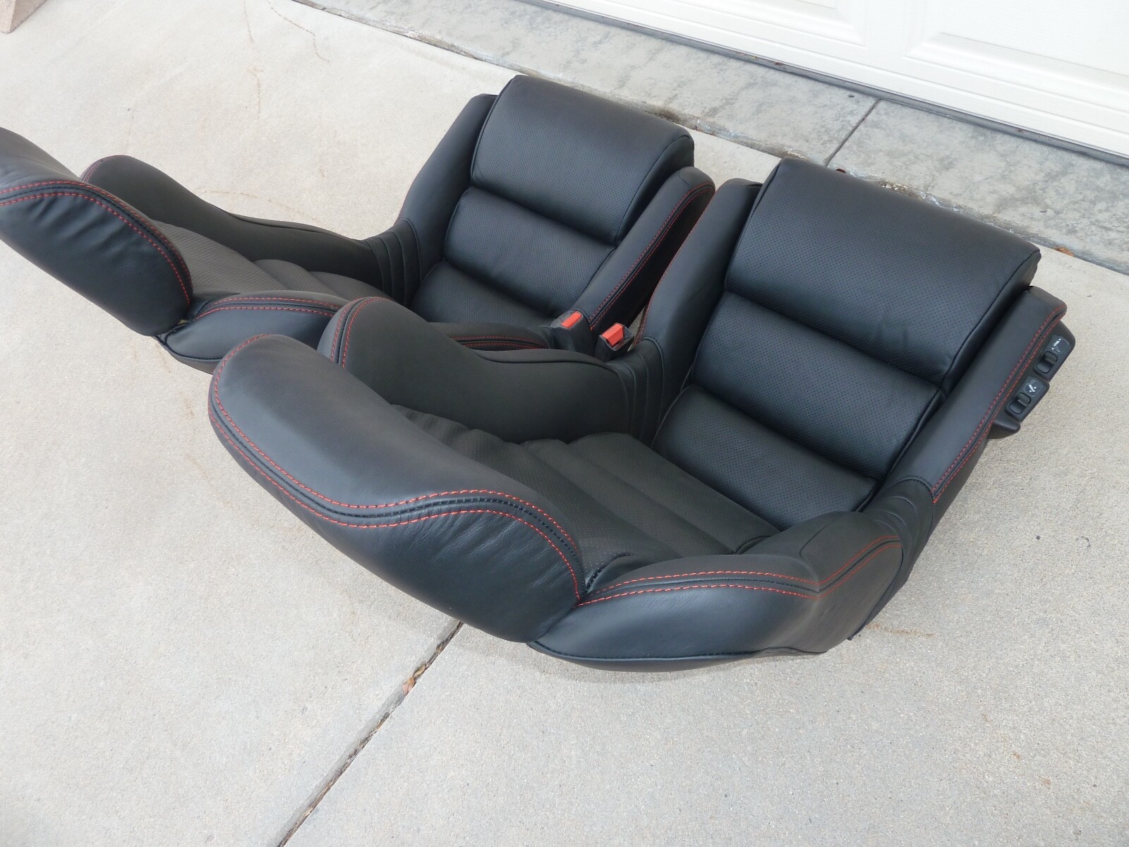NEW Leather 1991-2005 Acura NSX Factory Seats Perforated Black Red Stitching