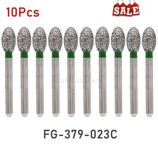 Dental Diamond Burs FG Egg Football 379/023C Coarse Grit High Speed 10 Pcs