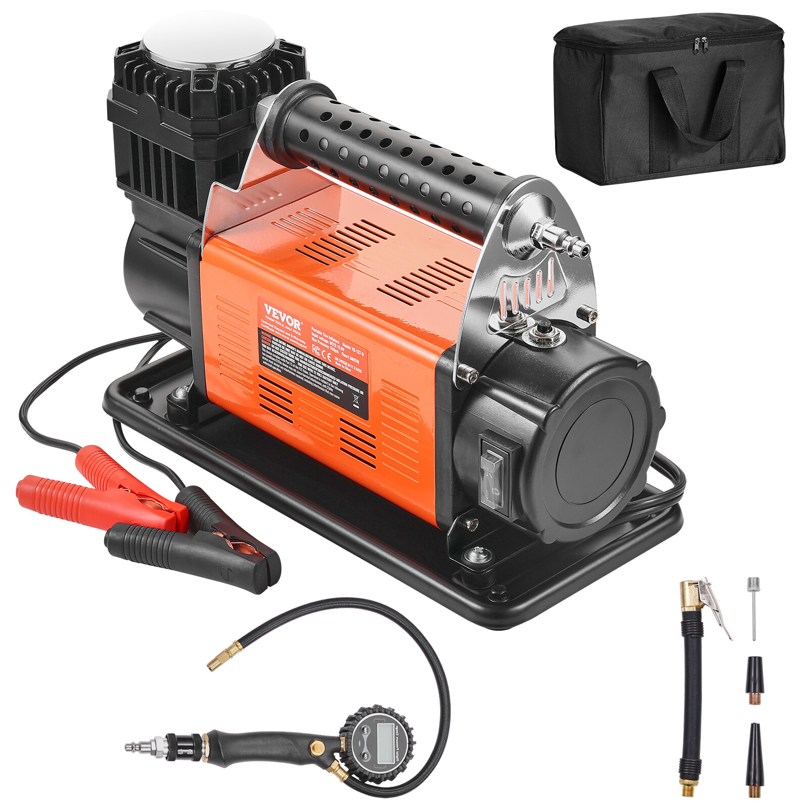 Compresseur d'air portable 12 V VEVOR résout le manque de pression des pneus de SUV