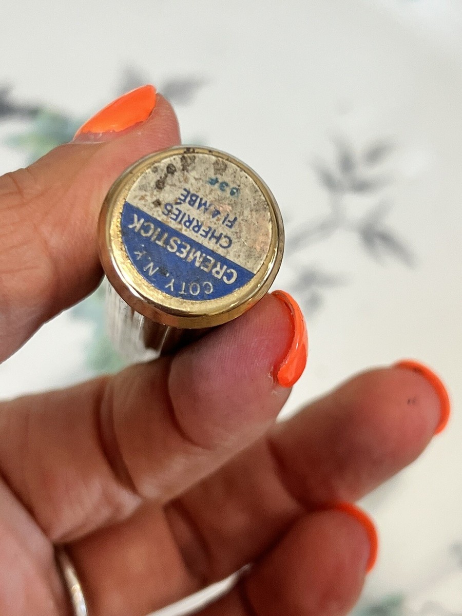 VINTAGE COLLECTIBLE COTY LIPSTICK CREMESTICK CHERRIES FLAMBE VINTAGE COLLECTIBLE COTY LIPSTICK CREMESTICK CHERRIES FLAMBE
