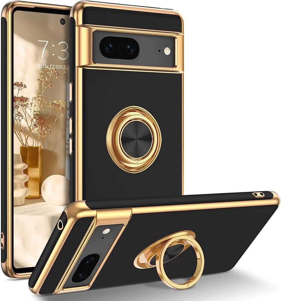 Phone Case For Google Pixel 7 / 7 Pro / 7a Hybrid Rugged Shockproof Cover Ring