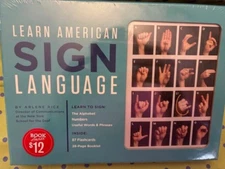 Learn American Sign Language - Complete Package (book & flash cards) NEW