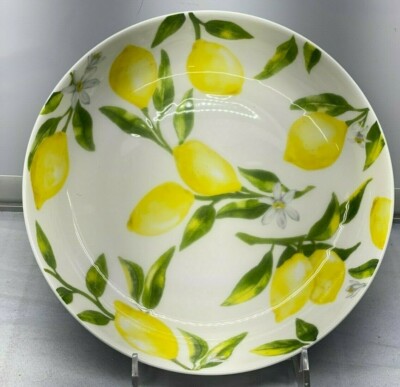 Mikasa Lemon Lemons 4 Pcs Set Salad Serving Bowl Bowls 9 '' New NWT