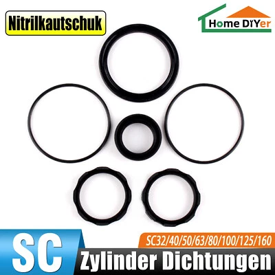 HOME DIYER Juego de juntas de repuesto para cilindro neumático aire SC32/40/50/63/80/100/125/160