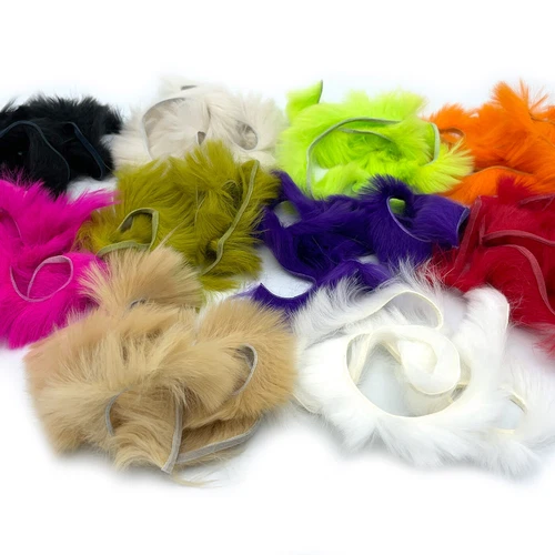 SILKY BUNNYBOU STRIPS - Hareline Fly Tying Rabbit Zonker Bunny Fur Material NEW!