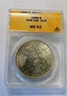 1888 P MORGAN DOLLAR VAM 16 16A  HOT 50 Doubled Lower Reverse ANACS MS63