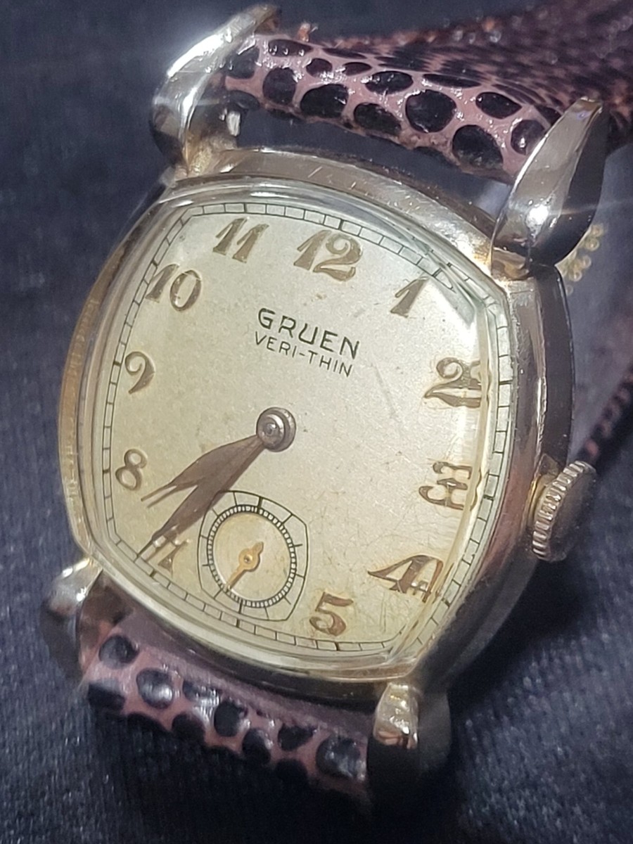 再値下げ！アンティーク GRUEN PRECISION VERI−THIN腕時計 USAヴィンテージ1960年代GRUENグリュエンVERI-THIN.PRECISION手