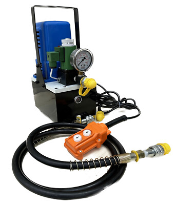 10000PSI Electric Cylinder Hydraulic Pump 600W Solenoid Valve Single Acting Pump