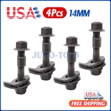 4 BOLTS 14MM FRONT LEFT & RIGHT CAMBER ALIGNMENT ADJUSTABLE CAM BOLTS KIT