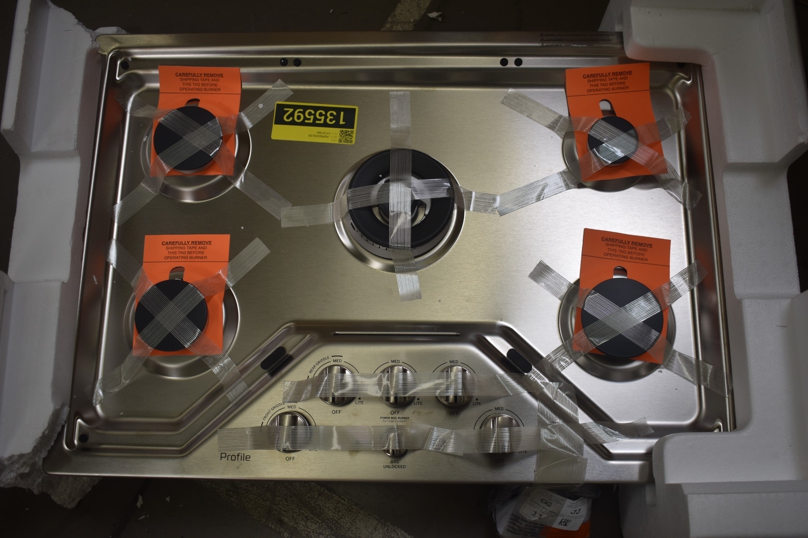 GE Profile PGP9030SLSS 30" Stainless 5 Burner Natural Gas Cooktop NOB