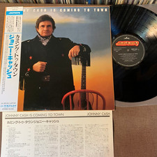 JOHNNY CASH Johnny Cash Is Coming To Town JAPAN LP RECORD 25PP-224 w/ OBI 1987