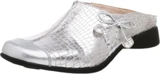 J. Renee Women's Noella Clog Mule Shoe Silver Metallic - Size 12W - EXCELLENT!