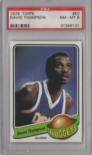 David Thompson 1979 Topps PSA 8 NM-MT Graded Card Denver Nuggets HOF #50