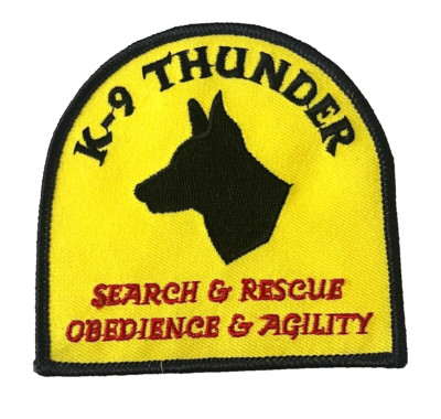 K-9 THUNDER SEARCH & RESCUE PATCH (MISC 4) POLICE
