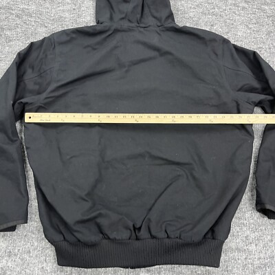 Carhartt Jacket Mens Extra Large Black J130 Duck Hoodie Coat