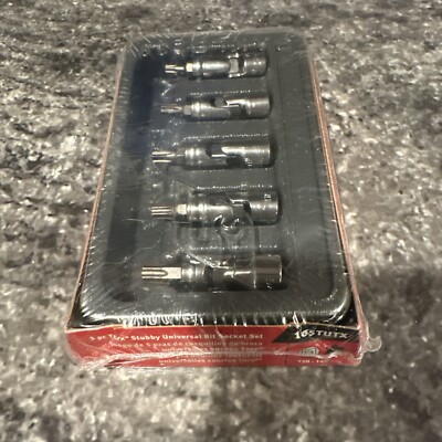 Snap on 105tutx 5 pc torx stubby universal bit socket set t20-t40 sealed