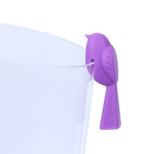 6pcs Silicone bird wine glass recognizer party wine glass marker HF PX - Imagen 3 de 12