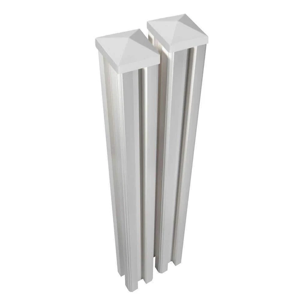 Postes de valla WamBam con tapas de vinilo premium de 6' x 4,5" x 4,5" (paquete de 2) Foto 2 de 4