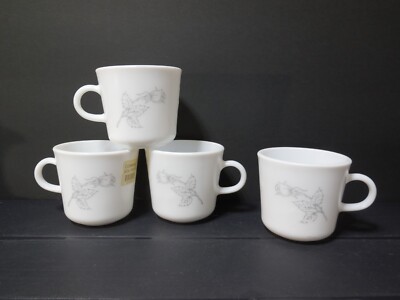 Set of 4 CORNING CORELLE SOLITARY 3'' Flat Cups (B060)