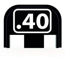 For Glock Rear Slide Back Plate marked .40 - Aircraft Aluminum, Made in USA