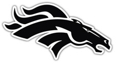 Denver Broncos NFL Sport Black Car Bumper Sticker Decal ''SIZES''