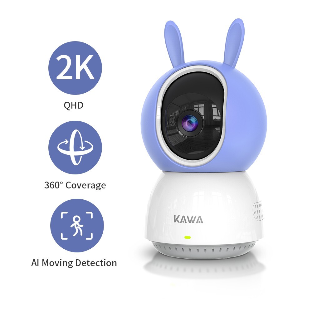 KAWA Baby Monitor, 2K Indoor Security Camera for Home,Pet Camera, 2-Way Audio-image