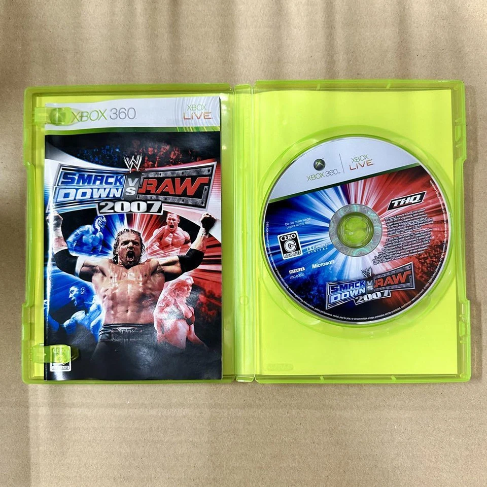 WWE 2007 Smack Down vs Raw Xbox 360 Japanese Import Japan Region Locked US Sellr - Image 3 of 4