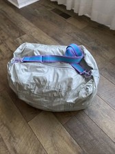 American Girl 18" Doll Matching Silver Cozy Sleepover Bag w/ Folding Carry Case