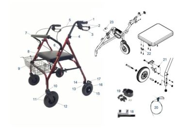 Drive Medical Rollator GoLite 200 Ersatzteile