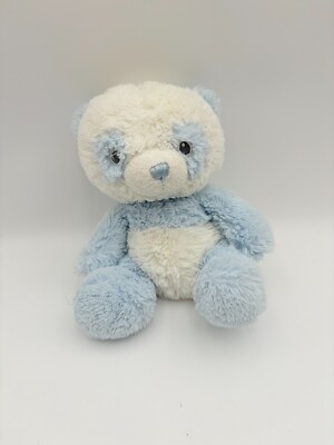 Aurora Baby Blue Panda Bear Plush Doll Sewn Embroidered Lovey Toy 8''