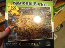 NEW DOWDLE National Parks 100 Piece Made in USA Folk Art Puzzle