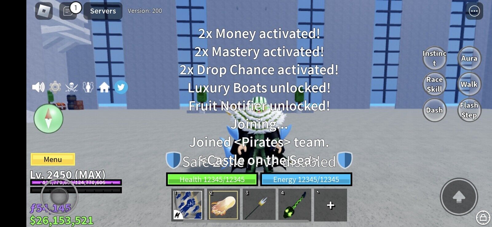 Roblox Blox Fruits Random Max Level Account read Desription 