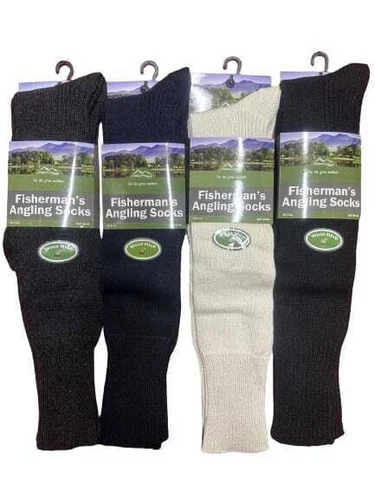 1 Pair Mens Fisherman's Angling Wool Socks Shoe Size 6-11 Winter Motorbike Knee