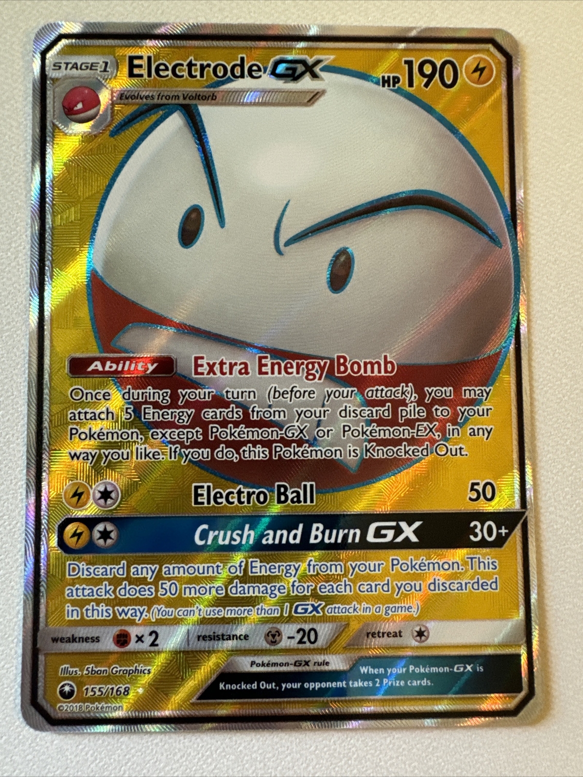 Electrode GX 155/168 Celestial Storm (2018) NM Full Art Pokémon Card