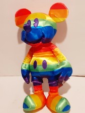 Disney Parks Rainbow Gay Pride Mickey Mouse Plush Doll NWT LGBTQ 15.5" Gift Toy