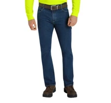 Dickies Men’s Carpenter Denim Jeans Regular Fit Straight Leg Flex Indigo Blue 