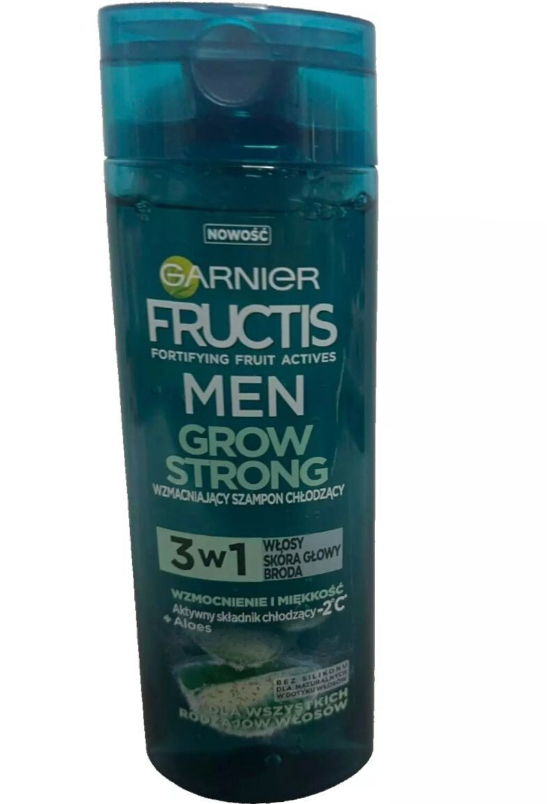 GARNIER GROW STRONG MEN cooling shampoo 3in1, 300ml