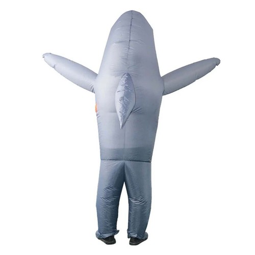 Unisex Inflatable Shark Cosplay Costume Suit Adult Halloween Carnival Party NEW - Picture 7 of 15