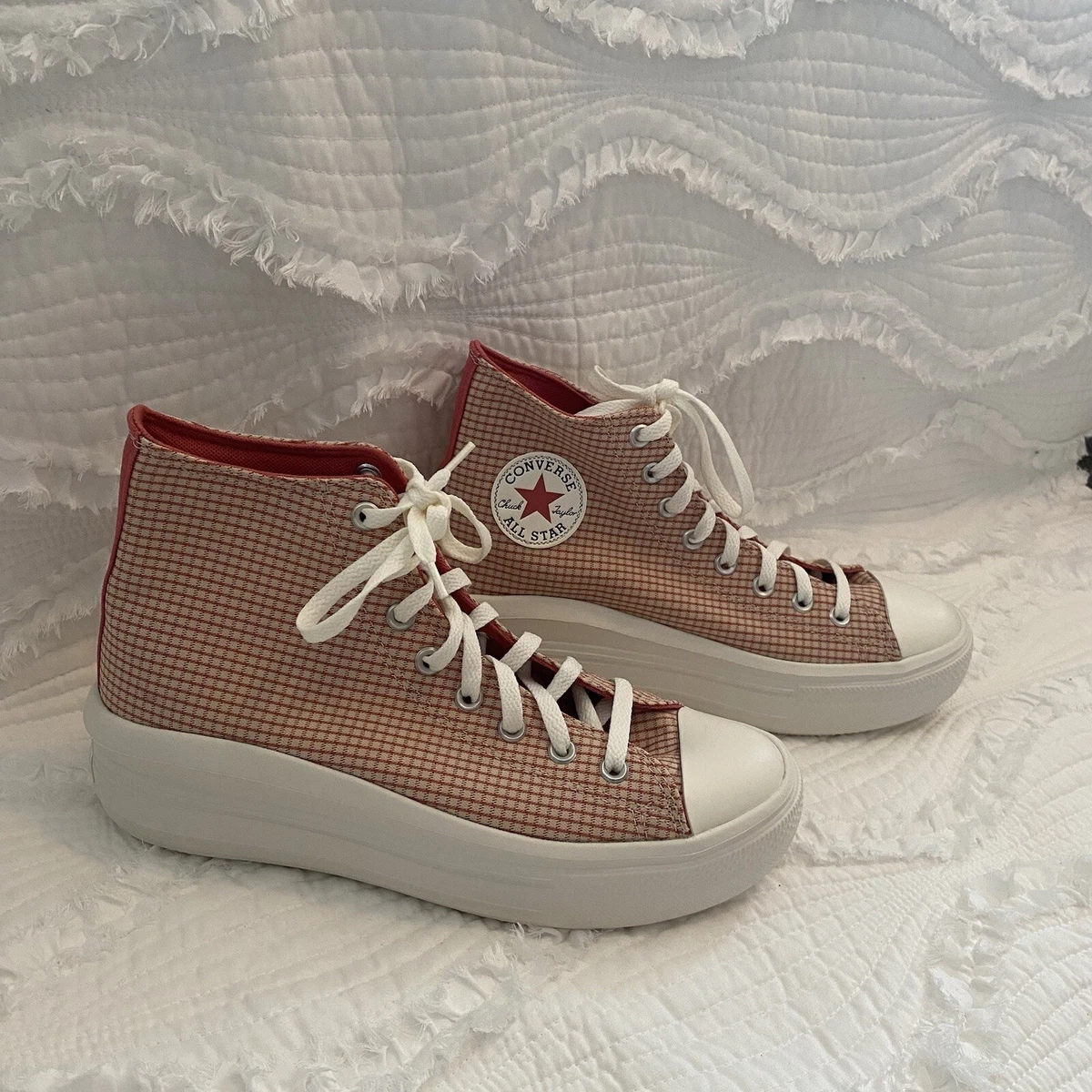 checkered platform converse