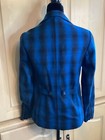 Sahalie Plaid Wool Jacket Blue Black Size XSM — photo 3