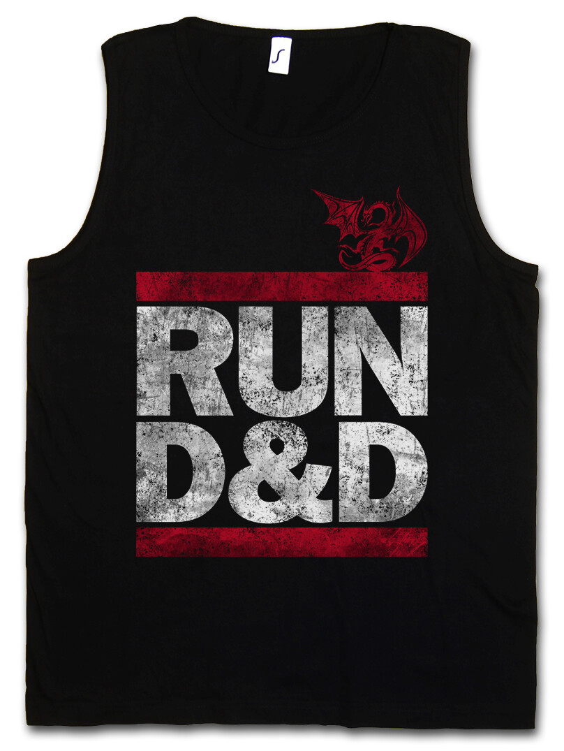 ALTRA RUN D&D UOMO TANK TOP Fun Run DMC Dungeons & Pen and Paper Dragons ruolo RPG