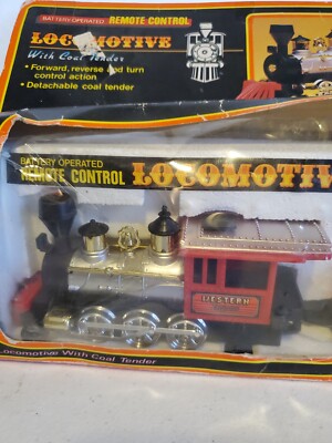 Western  Railroad 蒸気機関車 鉄道玩具 VINTAGE 1986 Toy State Western Express Locomotive Coal Remote