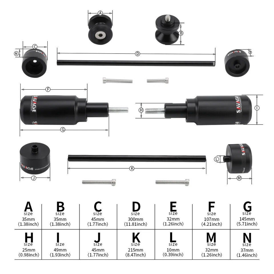 Eixo de roda garfo protetor contra colisão quadro braço oscilante carretéis deslizantes para Kawasaki Z900/SE/RS - Imagem 3 de 4